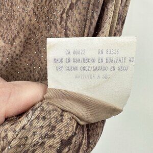 vintage 90s EN FRANCAIS maxi dress metallic snakeskin slinky party Y2K 12